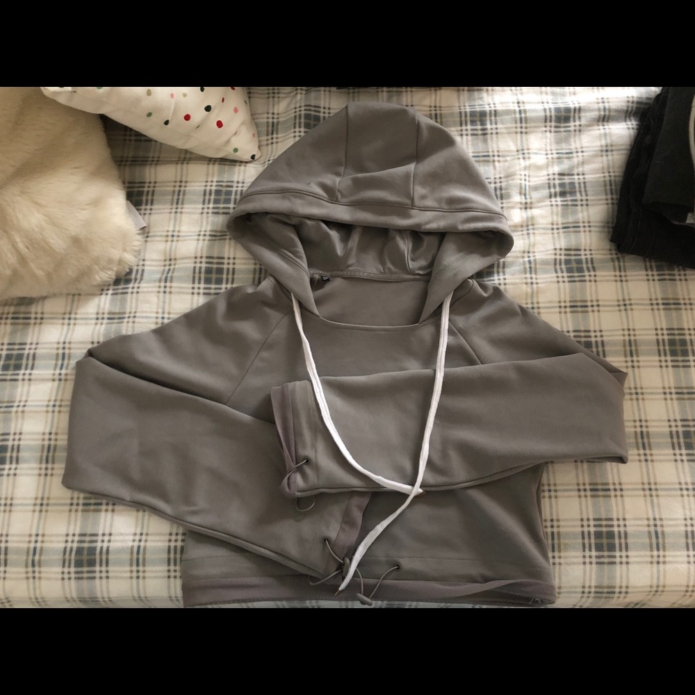 Whitney Simmons gymshark gray hoodie